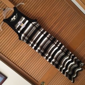 Michael Kors striped sleeveless tank dress